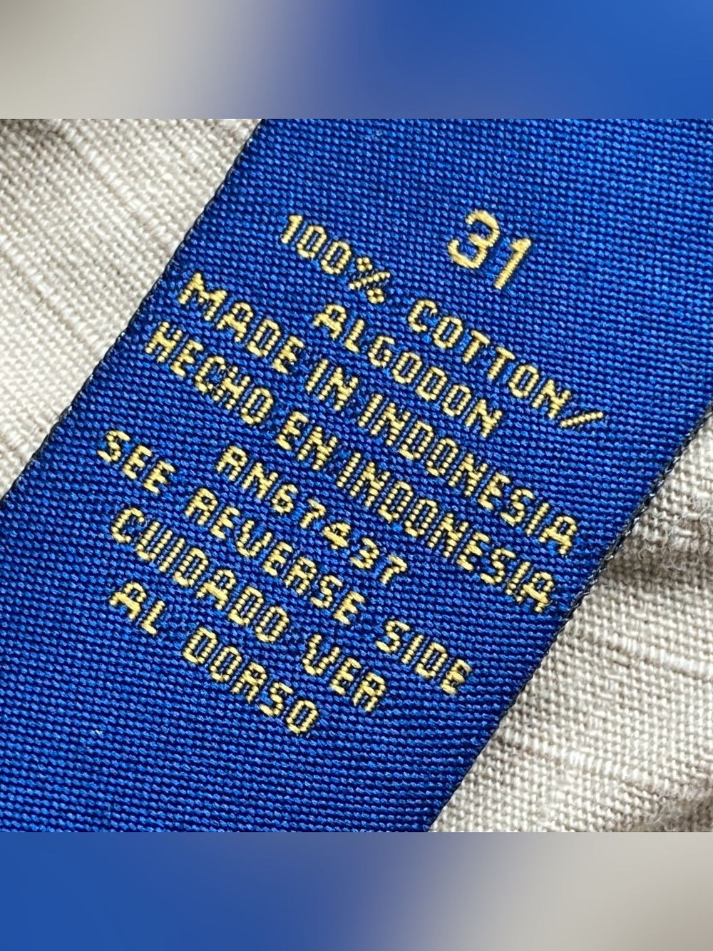 Ralph Lauren Polo Jeans Company Blue Label 100% Cotton Bermuda Cargo Shorts - Picture 5 of 10